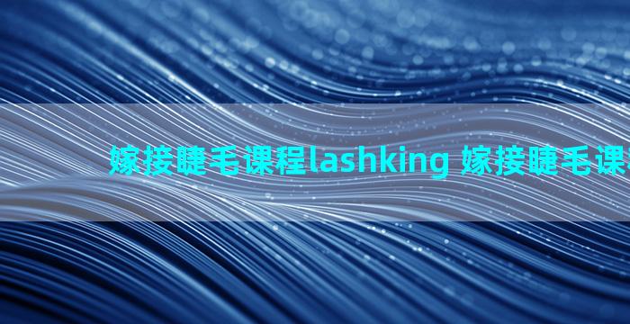 嫁接睫毛课程lashking 嫁接睫毛课程内容